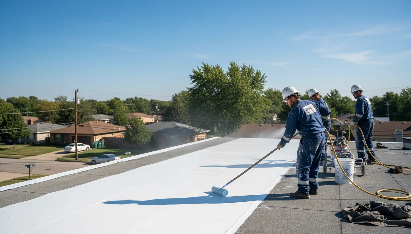 Commercial roof coating in Farwell, MI near me